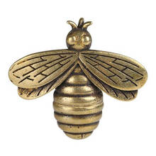 3D Brass Bee Casting Statue Mini Animal Metal Figurine Home Decor Desktop Crafts Sculpture Decoration Pendants Gifts 2024 - buy cheap