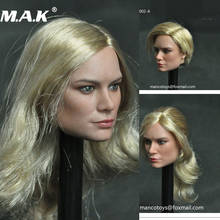 1/6 female action figure doll head MC002 Brie Larson Female Head Sculpt with Long Golen Hair for 12inches Body Fans collection 2024 - buy cheap