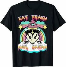 Eat Trash Hail Satan Raccoon Funny T Shirt 2024 - buy cheap