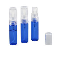 Minibotella de vidrio vacía, atomizador de vidrio azul cobalto recargable y portátil, con pulverizador de niebla, contenedor de fragancia de 4cc, 100X4ML 2024 - compra barato