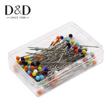 100pcs Colorful Sewing Pins 38mm Ball Glass Head Pins Straight Quilting Pins for Dressmaking Jewelry Decoration DIY Sewing Tools 2024 - buy cheap