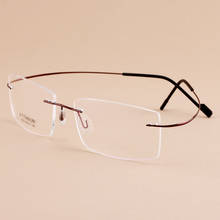 Marcos de aleación con memoria para gafas, lentes flexibles con patas ultraligeras, sin marco, caja sencilla, 1186 2024 - compra barato