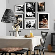 Vinho bebida cozinha uísque champanhe café cartaz da arte impressão em tela comida imagem da parede sala de jantar restaurante decoração 2024 - compre barato