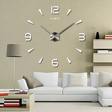 Large 3D DIY Wall Clock Modern Design Silent Big Digital Acrylic Self adhesive Wall Clock Sticker for Living Room Decor 2024 - buy cheap