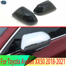 Cubierta de espejo lateral para puerta de Toyota, embellecedor de cubierta de retrovisor trasero moldura de sobreponer, para Toyota Avalon XX50 2018 2019 2020 2024 - compra barato