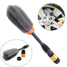 Car Handle Washing Brush Clean Tools Water-driven Rotating Cleaning Brush For Car Motorcycle Bicycle Wheel Tire Rim Brush 2024 - buy cheap