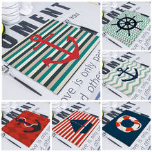 1PCs Nautical Navy Napkins for Plates Anchor Decor Cloth Napkin Sea Ocean Boat Kitchen Cloth Napkin Mats Tea Servilleta De Tela 2024 - buy cheap