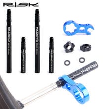 Risk roda da bicicleta de estrada, extensor removível com válvula francesa 45mm 80mm, tampa do pneu, haste adaptadora de extensão 2024 - compre barato