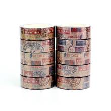 Washi Tapes decorativas para álbum de recortes, cinta adhesiva japonesa de papel DIY, papelería, venta al por mayor, 10 unids/lote 2024 - compra barato