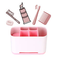 Pasta de dente escova de dentes elétrica titular bateria organizador suporte barbear maquiagem caso armazenamento acessórios do banheiro 2024 - compre barato