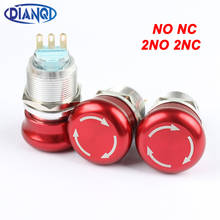 22mm Metal aluminio interruptor de parada de emergencia Botón de enclavamiento sin NC 2NO 2NC pin terminal 22JT/L. S.2K2B 2024 - compra barato