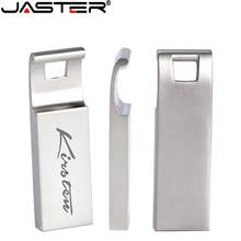 JASTER USB 2.0 metal 64GB 32GB USB Flash Drive 16GB 4GB Pen Drive USB Stick Metal 100% Real Capacity(Over 10pcs Free logo) 2024 - buy cheap