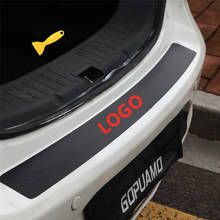 Auto Rear Bumper Stickers For LADA XRAY Carbon Fiber Protector Car Trunk Guard Plate Film Auto Sill Pedals Cover Accessories 2024 - buy cheap