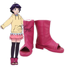 Anime BORUTO Uzumaki Himawari Cosplay Boots Halloween Party Shoes Custom Made 2024 - buy cheap