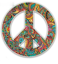 Car Stickers Decor Motorcycle Decals Floral Pattern Peace Sign Decorative Accessories Creative Sunscreen Waterproof PVC. 2024 - buy cheap