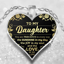 Ожерелье с подвеской в форме сердца для моей дочери Очаровательная цепочка для моей дочери моей жены женщин Девушек Ювелирные изделия Подарки Для Семьи 2024 - купить недорого