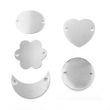 8pcs Stainless Steel Charms Heart Flower Moon Oval Round Disc Pendants Connector DIY Jewelry Making Accessories Craft Wholesale 2024 - buy cheap