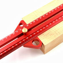Regla de aleación de aluminio multifuncional para carpintería, trazador de ángulo, marcador de dibujo, herramientas de medición de taller de madera 2024 - compra barato