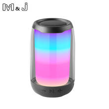 M&J True Wireless Stereo Speaker with Transparent Design, Breathing LED Light, TWS Bluetooth 5.0, TF Card & AUX Audio Input 2024 - buy cheap