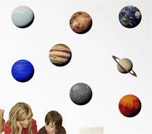 Pegatinas de pared decorativas extraíbles, Sistema Solar, Planeta, decoración del hogar 2024 - compra barato