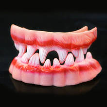 prank fake teeth vampire Dentures horror Halloween toys tricky funny gadgets jokes gag gifts interesting things scary party game 2024 - buy cheap