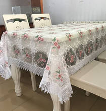 Europe embroidered tablecloth table Runner dining table cover TV Cabinet Table cloth flower Lace Desk Mat Fabric Towel HM77 2024 - buy cheap