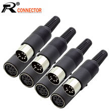 10pcs/lot 7 Pin DIN Male Plug Female Jack Socket with Plastic Handle 7 Poles Din Wire Connector Adapter  Wholesales 2024 - buy cheap