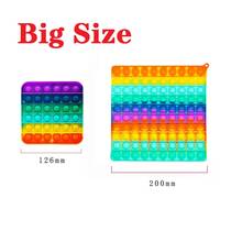 Large Size 20CM Big Rainbow Push Bubble Fidget Toys Oversize Sensory Regenboog Stress Reliever Kids Gift Square Christmas Gift 2024 - buy cheap