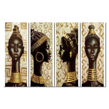 Pintura de diamante rainha africana vintage ponto cruz 5d bricolagem acessórios para bordado dourado e preto 2024 - compre barato