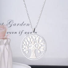 Stainless Steel Crystal Tree Of Life Owls Big Pendant Necklace For Women  Long Necklace Gift For Mom Fashion Jewelry 2019 2024 - buy cheap
