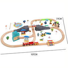 Conjunto de trilho de resgate hospitalar, carro de brinquedo, compatível com trilho de trem de madeira, carro elétrico, crianças, 1:64 madeira 2024 - compre barato