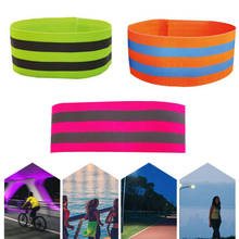 Banda reflectante elástica para el brazo, muñequera reflectante para correr de noche, caminar, ciclismo, luz de advertencia 2024 - compra barato