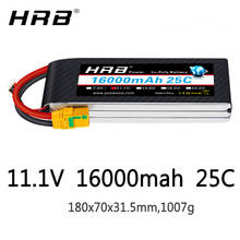 Аккумулятор HRB Lipo 3S 16000 мАч 11,1 В Deans T AS150 XT90 XT60 XT90-S EC5 для электровелосипеда, радиоуправляемого автомобиля Heli FPV S1000, квадрокоптера 2024 - купить недорого