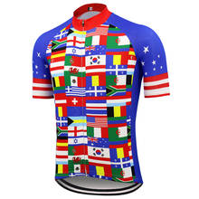 Национальный флаг мира Велоспорт Джерси для мужчин короткий рукав команда Велосипедный спорт одежда Bicicleta ropa ciclismo триатлон 2024 - купить недорого