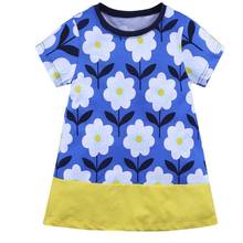2021 Girl Dresses Summer Animal Floral Cotton Kids Dresses for Girls Clothes Striped Children Casual Dress Princess Costume1-6Y 2024 - buy cheap