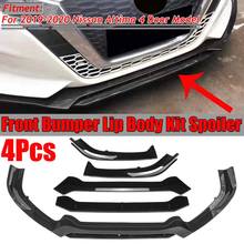 A Set Carbon Fiber Look/Black Car Front Bumper Splitter Lip Body Kit Spoiler Diffuser Protector For Nissan For Altima 2019 2020 2024 - buy cheap