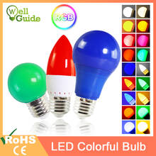 Led Bulb E27 E14 3W 5W 7W RGB Led candle Light LED Lamp A60 A50 G45 C35 Colorful SMD 2835 AC 220V 240V Flashlight Globe Bulb 2024 - buy cheap