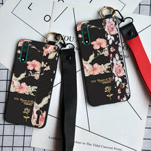 Luxury Flower Wristband Case For Huawei Nova 5 5i Pro 5T Retra Rose Neck Strap Back Cover For Huawei Honor 20 Pro 2024 - buy cheap