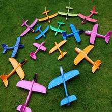 48cm led light-up brinquedos luminosos para crianças diy modelo de avião crianças meninos presente aeronaves mão jogar voando planador espuma avião 2024 - compre barato