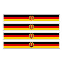 Pegatinas patrióticas de bandera de PVC, 13cm X 1,7 cm, para motocicleta, Sintonización reflectante, Alemania, Rda, Ddr, 4 Uds. 2024 - compra barato