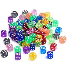 10PCS/Lot Dice Set Table Game High Quality Transparent Acrylic 6 Sided Dice For Club/Party/Family Games Colorful Dice Set 2024 - buy cheap