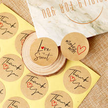 108pcs Round Labels Handmade Kraft Paper Packaging Sticker Dragee Candy Bag Gift Box Packing Bag Wedding Marrige Thanks Stickers 2024 - buy cheap