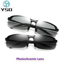 Yso 2020 nova lente photochromic óculos de sol para mulheres masculinas uv400 polarizado óculos de sol para condução do carro pesca masculino 3043 2024 - compre barato