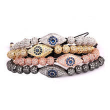 New Chassic Luxury Cubic Zirconia Eye Charm Bracelet Women Men Bracelet Bangle 2024 - buy cheap