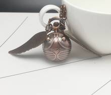 Retro Snitch Ball Shaped Potter Quartz Pocket Watch Fashion Sweater Angel Wings Necklace Chain Gifts for Kids Anime Pocket Gift 2024 - buy cheap
