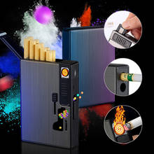 Newest Cigarette Burst Ice Beads Box With Cigarettes Case USB Lighter Pusher Pops Smoke Explosion Bead Cases Slim Smoking Tools 2024 - buy cheap