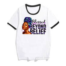 Camiseta mágica para chica negra Afro Americana, Camisetas estampadas para mujer, camiseta de la Reina melanina, Top de verano, camiseta de Dope Black Lives Matter 2024 - compra barato