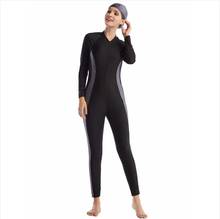 Traje de baño islámico para mujer, burkini modesto musulmán de manga larga, de talla grande 3XL, 2 piezas 2024 - compra barato