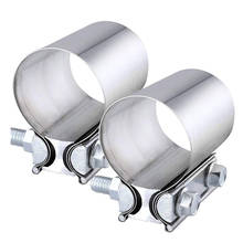 2 Pcs Butt Joint Exhaust Band Clamp 50mm 57mm 63mm 70mm 76mm 100mm Auto Exhaust Manifolds 2024 - buy cheap