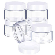 6pcs Clear Plastic Jar And Lids Empty Cosmetic Containers Box Bottle For Travel Storage Make Up 30ml/40ml/50ml/60ml/80ml 2024 - buy cheap